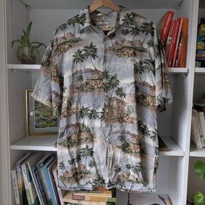Vintage Men's Shirt Hawaiian Button Up Short Sleeve Size Medium Tropical Summer
